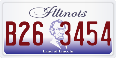 IL license plate B263454