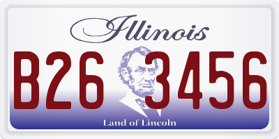 IL license plate B263456