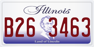 IL license plate B263463