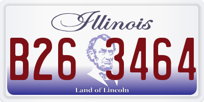 IL license plate B263464