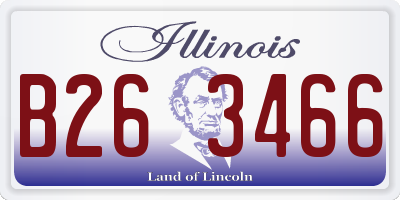 IL license plate B263466