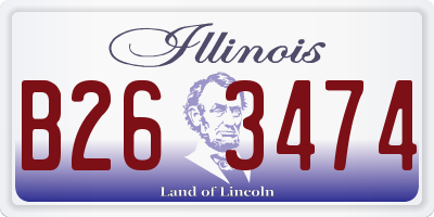 IL license plate B263474