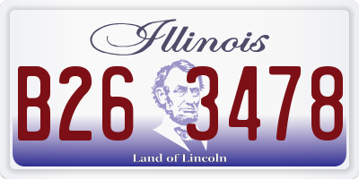 IL license plate B263478