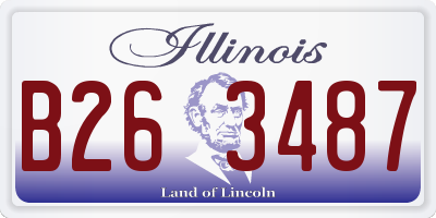 IL license plate B263487