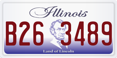 IL license plate B263489