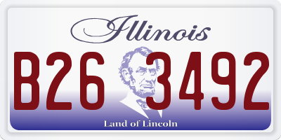 IL license plate B263492