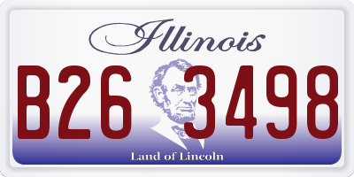 IL license plate B263498
