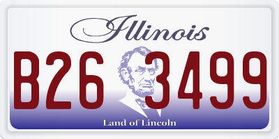 IL license plate B263499