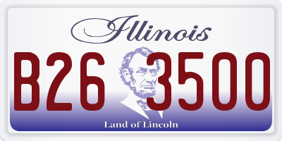 IL license plate B263500