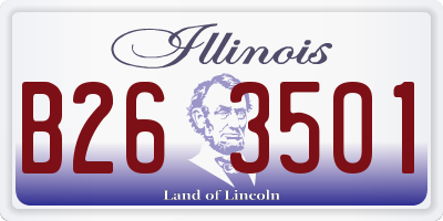 IL license plate B263501