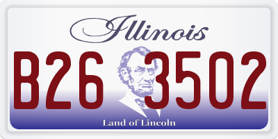 IL license plate B263502
