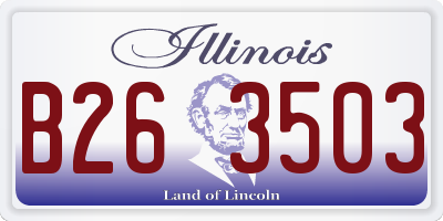 IL license plate B263503