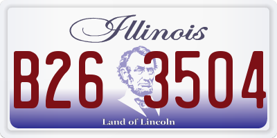 IL license plate B263504