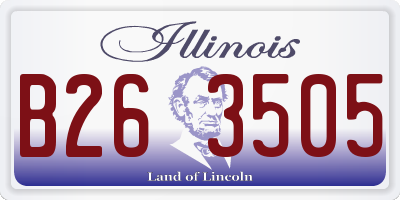 IL license plate B263505