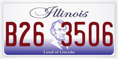 IL license plate B263506