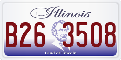 IL license plate B263508