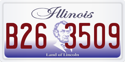 IL license plate B263509