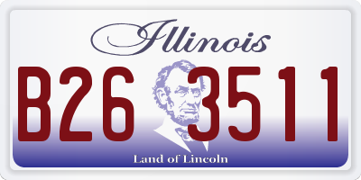 IL license plate B263511