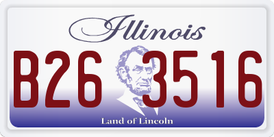 IL license plate B263516