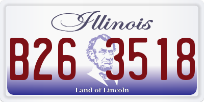 IL license plate B263518