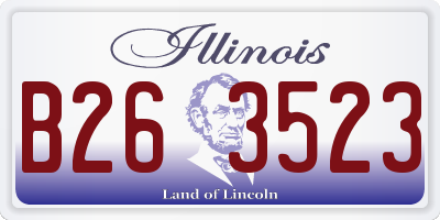 IL license plate B263523