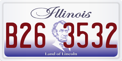 IL license plate B263532