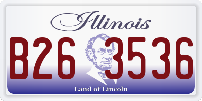 IL license plate B263536