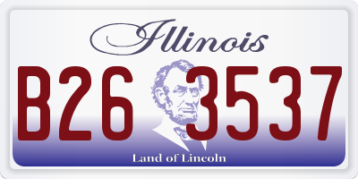 IL license plate B263537