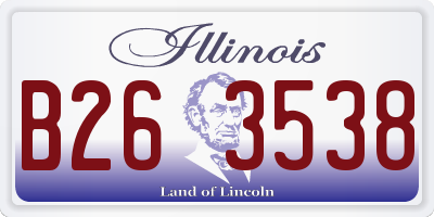 IL license plate B263538