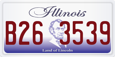 IL license plate B263539