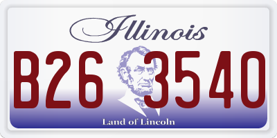 IL license plate B263540