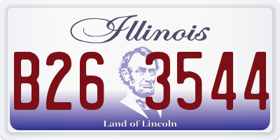 IL license plate B263544