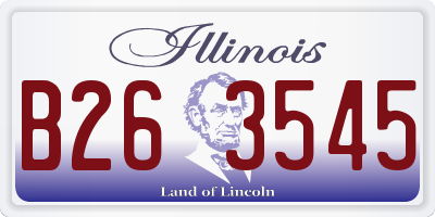 IL license plate B263545