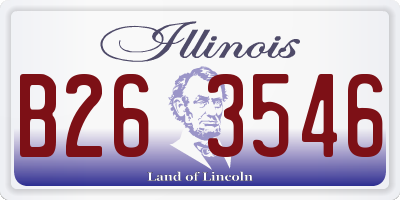 IL license plate B263546