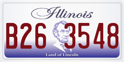 IL license plate B263548
