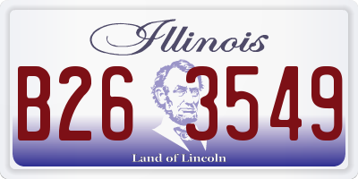 IL license plate B263549