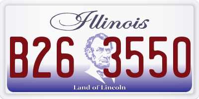 IL license plate B263550