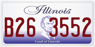 IL license plate B263552