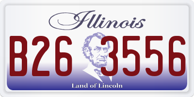 IL license plate B263556