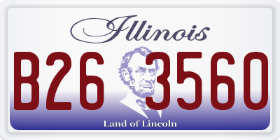 IL license plate B263560