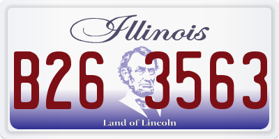 IL license plate B263563