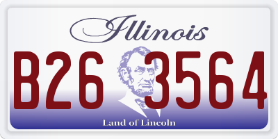 IL license plate B263564