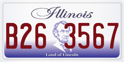 IL license plate B263567