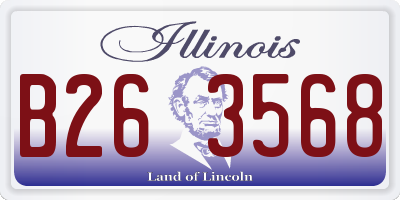 IL license plate B263568