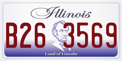 IL license plate B263569