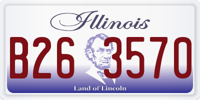 IL license plate B263570