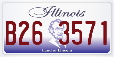 IL license plate B263571