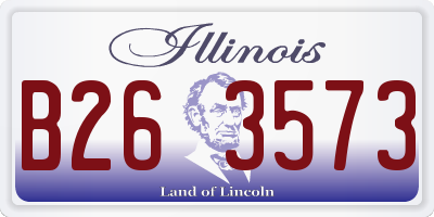 IL license plate B263573