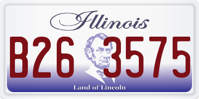 IL license plate B263575