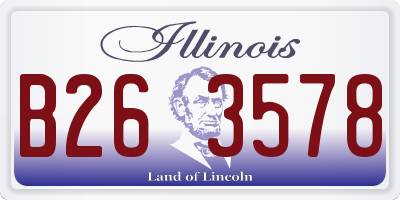 IL license plate B263578